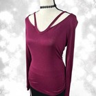 Fairycore Style Lightweight Wine Colored Off The Shoulder Top