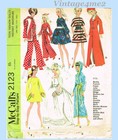 1960s Vintage Mccalls Sewing Pattern 2123 Cute 11 5in Boho Barbie Doll Clothes