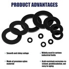 900pcs Nylon Flat Washer Kit Black Plastic Assortment Set For Bolts Screws M2-m1