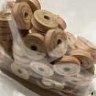 Lot Of 65  Bobbins Of Peach Sewing Thread Paper Star Bobbin American Thread Co 