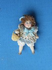 Dollhouse Miniature Artisan Jointed Porcelain Girl Doll 1 1 2  Google Eyes