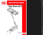 Mec Titan 40-s Diesel A92 5 Boom Man Lift Owners Service Parts Manual Pdf On Usb