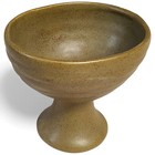 1970s Vtg Mccoy Floraline  462 Green Ceramic Pedestal Vase 5  Usa