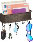 2pcs Key Holder Mail Rack Wall Mounted Hanging Shelve Letter Sorter Organizer