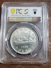 Canada 1936 Silver Dollar Pcgs Uncirculated Details Harsh Cleaned  Free Shipping