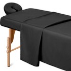 Massage Table Sheets Sets  3 Pcs Professional Microfiber Massage Bed Cover Sh   