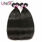Unice Hair Brazilian Straight 4 Bundles Human Hair Extensions Virgin Hair Weaves