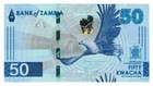 Zambia 50 Kwacha  2024  - Fish Eagle parrots p64  B173 Unc