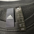 Adidas Essentials 3-stripes Crewneck Sweatshirt Black White Womens Medium