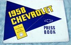Partial 1958 Chevrolet Pr Dept Press Release Book For October 29 - 31 1957