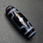 Tibetan Buddhism Agate Ping an Cross Totem Dzi Bead Amulet Necklace Pendant G036