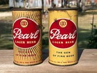 Lot Of  2  Pearl Lager Flat Top Beer Cans From San Antonio Texas Empty