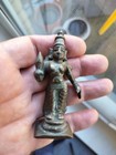 Antique Indian India Early Cast Bronze Lakshmi Hindu Goddess Statue Figurine