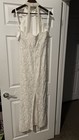 David   s Bridal St  Tropez Ivory Pearl Halter Dress Nwt Sz8