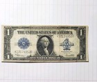 1923  1 Silver Certificate Horse Blanket Large Size Note Blue Seal  Nice Note