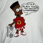A1 Vintage 90s Rare Black Bart Simpson Shirt Adult White Usa Made Graphic Tee
