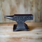 Chevrolet 1913 Cast Iron Anvil Paperweight With Raised Lettering  4 5  X 2 75  