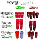20-32oz Restaurant Grade Red-blue Coca Cola-pepsi Heavy-duty Plastic Tumblers