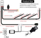Led Lights Bar Remote Control Wiring Harness Kit 4 Leads Dc12v On-off Switch Pow