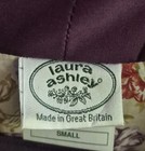Vintage 1980s Laura Ashley Swing Trench Coat Sailor Collar Eggplant Purple Sz Sm