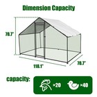 Walk-in Metal Chicken Coop 6 6x9 8x6 6ft Poultry Cage Hen House W cover Large