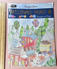 Lot Of 3 Adult Coloring Books  Homes  Towns  Sayings  Flowers Plants Quotes  New