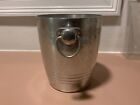 Moet   Chandon Champagne Aluminum Ice Bucket W handles Vintage  Without Label 