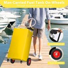 30 Gallon Fuel Caddy With Manual Pump 4-wheel Steel Tank For Cars Trucks Boats
