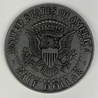 1964 John F  Kennedy Half Dollar Large 3    Novelty Coin Heavy Vintage Paperweight
