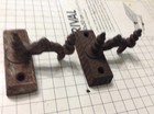 2 Vintage Cast Iron Window Sash Locks  Steeple Top Knobs No Keepers  See Picture