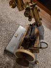 Antique Traveling Microscope Brass   Iron Base Model 3 With Objectives 42  Lbs