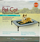 K h Pet Products Oem Pet Cot Replacement Cover Only Gray black Mesh Large 30x42 