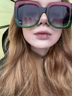 Oversized Square Sunglasses Women Luxury Vintage Big Frame Designer Shades Uv400