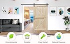 36 In  X 84 In  Unfinished British Brace Knotty Barn Door With 6 6ft Sliding    