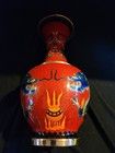 Vintage Chinese Cloisonne Enamel Dragon And Multicolor Vase 13  Red Very Large 