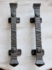 Antique Black Iron Door Handle Pulls Set Of 2 For Barn Or Shed Doors 9   