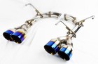  Burn Style Stainless Axle Back Muffler Exhaust For Subaru Wrx   Sti 15-21