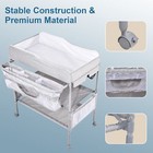 Infant Baby Changing Table Folding Diaper Station Nursery Organizer Grey