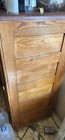 Antique Oak Ice Box Refrigerator 4  Tall Porcelain Lined W racks 3 Door Willship