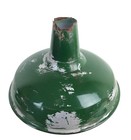 Vintage Green Porcelain Industrial Light Shade Gas Station Barn Distressed 14 