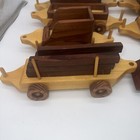 Vintage Rustic Handmade Wooden Train Set Of 7 Piece Train Set  By  Don Whallon