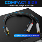 3 5mm Trs To Dual 6 35mm Stereo Y Splitter  1 8 Inch Male To 2x 1 4 Inch Mono Fe