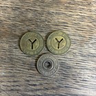 3 New York City Subway Tokens     Vintage Nycta Transit Brass Token Lot