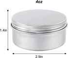 36pcs 4oz Metal Round Tins Aluminum Empty Candle Tins With Screw Lid For Salve