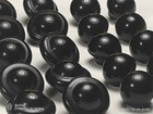 Bakelite Catalin Buttons 12mm Domed 15mm Flying Saucer Black Evc 20pcs 1930s