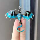 1pc Dragon Brooch Pin Enamel Crystal Animal Badge Jewelry Gift - Animal Pins