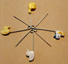 Vintage Novelty Diaper Cloth Pins Ducks 2 25  Set Of 4 Safety Pins 