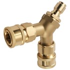 Brass Pressure Washer Tee Y-splitter Adapter 2-gun 5000 Psi 3 8   Quick Connect