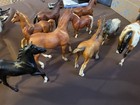 Lot Of 9 Breyer Traditional And Classic Size Model Horses  Used Condition  