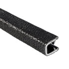 Flexible Edge Trim Protector - 25ft  1 4  Fit  1 2  Leg  Dual Gripping  Black Pv